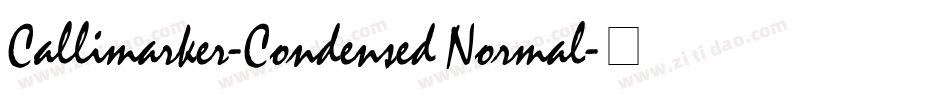 Callimarker-Condensed Normal字体转换